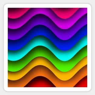 Rainbow Wave Sticker